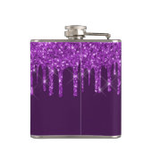 Tropfen für lila Glitzer Flachmann (Rückseite)