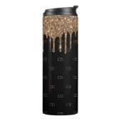 Tropfen für mit schwarzem Glitzer Thermosbecher (Nach links gedreht)