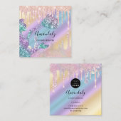 Tropfen für Reinigungsdienste im Haushaltshaus Quadratische Visitenkarte (Vorne/Hinten)