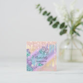 Tropfen für Reinigungsdienste im Haushaltshaus Quadratische Visitenkarte (Stehend Vorderseite)