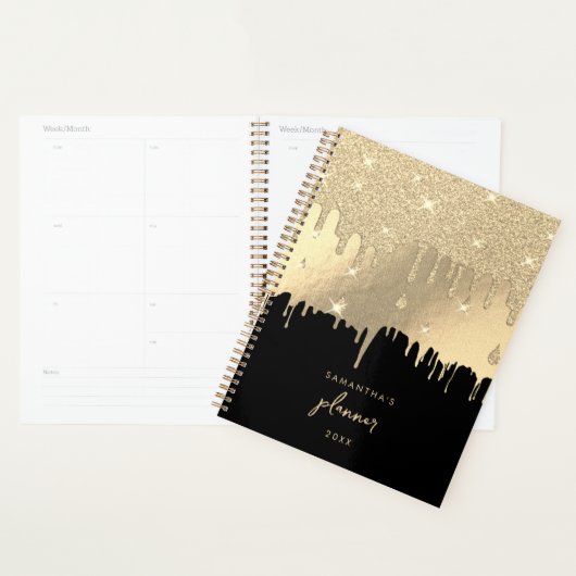 Tropfen für Schwarz- und Metallsilber-Glitzer Planer (Anzeige)