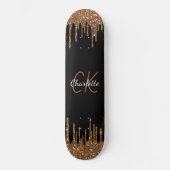 Tropfen für Schwarzes Gold, elegant Skateboard (Vorderseite)