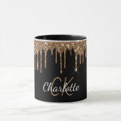 Tropfen für Schwarzes Gold, elegant Tasse (Zentrum)