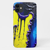 Tropfen Gelb Lila Blau Vivid Abstrakt Case-Mate iPhone Hülle (Rückseite)