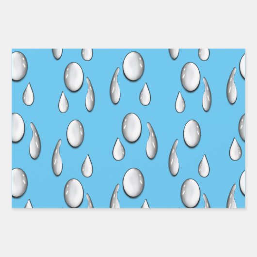 Tropfen Geschenkpapier Set (Vorderseite)