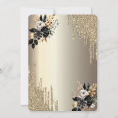 Tropfen Glass Black Rose Weinbrunch & Bubbly Einladung (Rückseite)