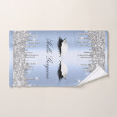 Tropfen Glitzer Effect Blue Lashes Handtuch (Handtuch)