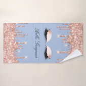 Tropfen Glitzer Effect Lash Hallo Schönheit Rose B Badehandtuch (Badehandtuch)