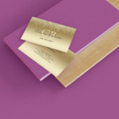Tropfen Glitzer Gold Monogram Visitenkarte