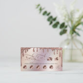 Tropfen Gold Makeup Loyalität Karte schöne Lashes (Stehend Vorderseite)