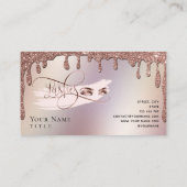 Tropfen Gold Makeup Loyalität Karte schöne Lashes (Rückseite)