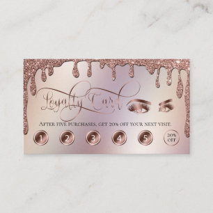 Tropfen Gold Makeup Loyalität Karte schöne Lashes