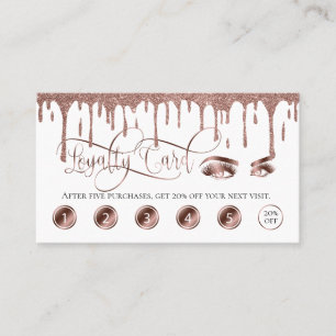 Tropfen Gold Makeup Loyalität Karte schöne Lashes