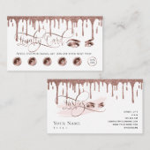 Tropfen Gold Makeup Loyalität Karte schöne Lashes (Vorne/Hinten)