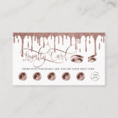 Tropfen Gold Makeup Loyalität Karte schöne Lashes (Vorderseite)
