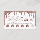Tropfen Gold Makeup Loyalität Karte schöne Lashes (Vorderseite)
