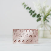 Tropfen Gold Makeup Loyalität Karte schöne Lashes (Stehend Vorderseite)