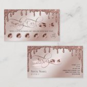 Tropfen Gold Makeup Loyalität Karte schöne Lashes (Vorne/Hinten)