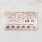 Tropfen Gold Makeup Loyalität Karte schöne Lashes (Vorderseite)