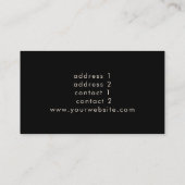 Tropfen Gold Pianist Business Card Visitenkarte (Rückseite)