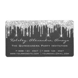 Tropfen Gray Bridal Sweet 16. Paper Kraft Silver