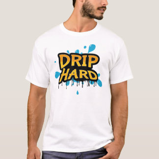 Tropfen Hard - Stilvolle Urban Streetwear Typograf T-Shirt