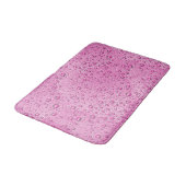 Tropfen heißrosa Wasser Badematte (Schrägansicht)