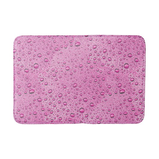 Tropfen heißrosa Wasser Badematte (Vorderseite)