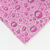 Tropfen heißrosa Wasser Fleecedecke (Ecke)