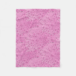 Tropfen heißrosa Wasser Fleecedecke