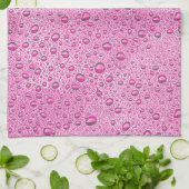 Tropfen heißrosa Wasser Geschirrtuch (Gefaltet)