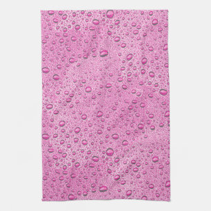 Tropfen heißrosa Wasser Geschirrtuch