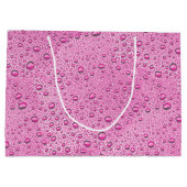 Tropfen heißrosa Wasser Große Geschenktüte (Rückseite)