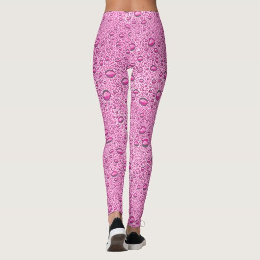 Tropfen heißrosa Wasser Leggings (Rückseite)