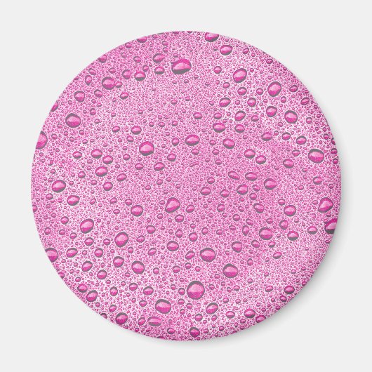 Tropfen heißrosa Wasser Magnet (Vorne)