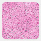 Tropfen heißrosa Wasser Quadratischer Aufkleber (Vorderseite)