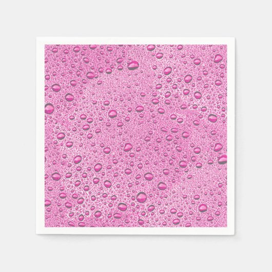 Tropfen heißrosa Wasser Serviette (Vorderseite)