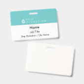 Tropfen Hydration-ID-Abzeichen Ausweis (Vorder- & Rückseite)