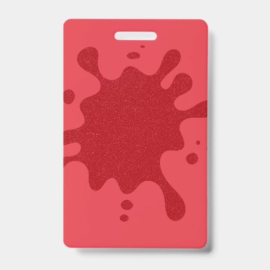 Tropfen-ID-Abzeichen - Tomato Red Custom Ausweis (Vorderseite)