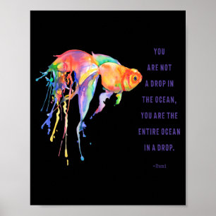 Tropfen im Ozean Poesie Zitat Poesie Zitate Poster