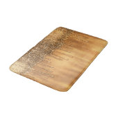 Tropfen in Gold Honey Glitzer Hübsche Tropfen Badematte (Schrägansicht)