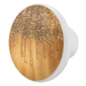 Tropfen in Gold Honey Glitzer Hübsche Tropfen Keramikknauf (Rechts)