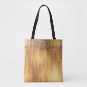 Tropfen in Gold Honey Glitzer Hübsche Tropfen Tasche (Vorderseite)