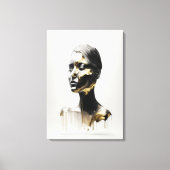 Tropfen in Gold Leinwanddruck (Vorderseite)