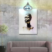 Tropfen in Gold Leinwanddruck