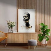 Tropfen in Gold Leinwanddruck