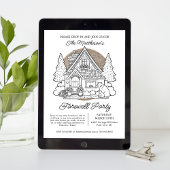 Tropfen in Niedlichen Bären House Abschiedsessen P Einladung