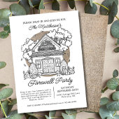 Tropfen in Niedlichen Fox House Abschiedszeit Part Einladung