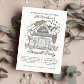 Tropfen in Niedlichen Fox House Abschiedszeit Part Einladung