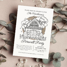 Tropfen in Niedlichen Fox House Abschiedszeit Part Einladung